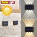 Outdoor Sunlight Lamp Stair Fence Luminous Lighting LED Solar Light Waterproof Solar Lamps Balcony Decor Wall Lamp for Garden Street Landscape. 