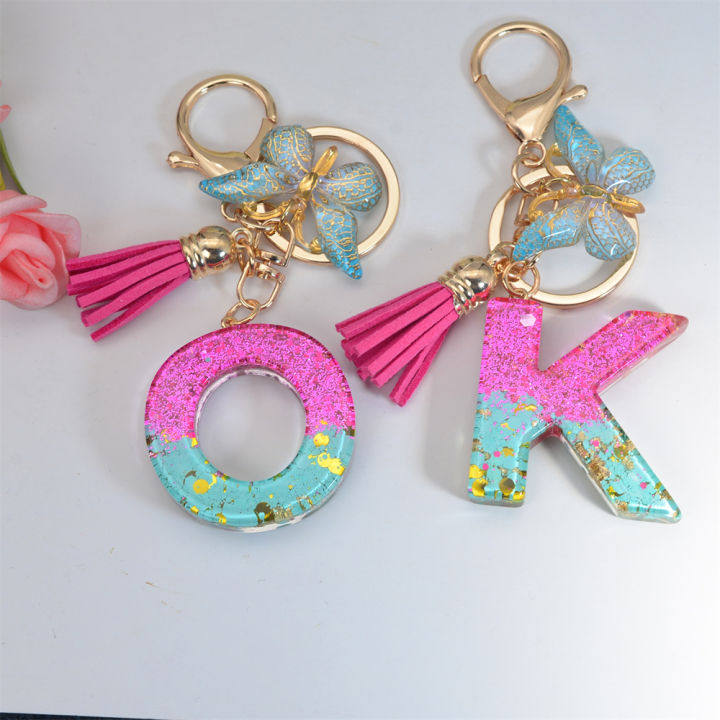 Resin%20A-Z%20Letter%20Keychain%20Gradient%20Butterfly%20Tassel%20Pendant%20Keyring%20for%20Women%20Girl%20Purse%20Handbag%20Car%20Key%20Accessories%20Gift%20-%20Image%204