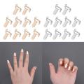 New Reusable Nail Rings Removable Causal Fingertip Nail Rings Gold Color Easy to Use Phalanx Ring Women Girls. 