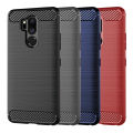 LG G7 ThinQ Smart Phone Case Protective Cover Brushed Simple and Stylish Carbon Fiber Pattern Silicone anti-fall Soft Shell. 