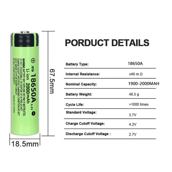 Newest%2018650%20High%20Quality%204.2V%202000mAh%20Battery%20Rechargeable%20Power%20High-capacity%20Lithium%20Battery%20with%20LED%20Flashlight%20-%20Image%206