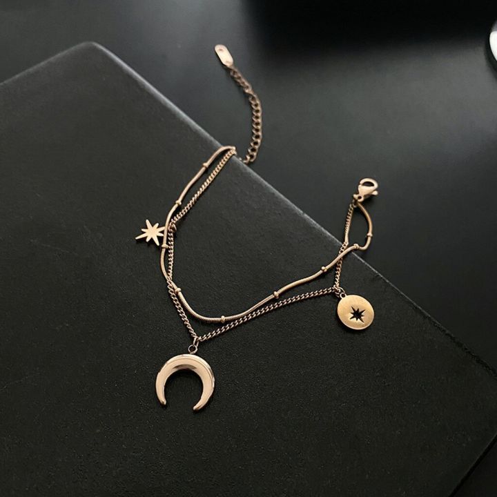 %E3%80%90ALLGOOD%E3%80%91%20Fashio%20Women's%20Hand%20Bracelets%20%20Double-layer%20Star%20Moon%20Bracelet%20Rose%20Gold%20Chain%20Fine%20Jewelry%20Stone%20%20Half%20-%20Image%207