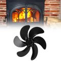 Stove Fan Blade Accessories, Easy To Install Aluminum Alloy Fireplace Fan Blade Replacement Black for Maintain. 