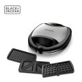 BLACK+DECKER 3 In 1 Sandwich Grill And Waffle Maker TS2090-B5. 