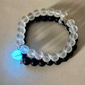 2Pcs Luminous Couple Bracelet Crown Couple Charm Handmade Adjustable Bead String Matching Friend Bracelet Love Jewelry Gifts ANLAN. 