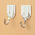 6pcs/lot Self Adhesive Clothes Hook Strong Kitchen Bath Suction Wall Hanger Hook Wall Door Holder Bathroom Towel Hanger. 
