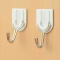 6pcs/lot Self Adhesive Clothes Hook Strong Kitchen Bath Suction Wall Hanger Hook Wall Door Holder Bathroom Towel Hanger. 