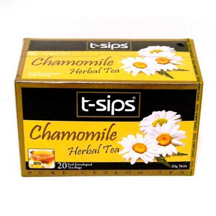 t-sips Chamomile Flavoured Black Tea 2g X 20 tea bags (enveloped)
