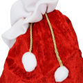 Christmas Large Santa Claus Bags with Drawstring Cord Velvet Santa's Present Sack Bags for Xmas Present Toys Xmas Decoration 1PC. 