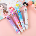 1PC 10 Colors Cartoon Ballpoint Pen Cute Animal Stationery Multicolored Pens. 