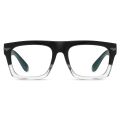 Mens Oversized Computer Glasses Thick-Rimmed Eyewear Square Frame. 