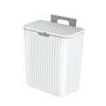 1 Piece Wall Mounted Kitchen Trash Can with Lid Hanging Trash Bin for Bathroom Cabinet 9L. 