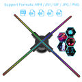 F60 3D Hologram Projector Advertising Display Fan Wall-mounted Pla-yer 3D Naked Eye 2K HD LED Photo Video Fan with 720pcs LED Light Beads rem-ote con-trol Sign Real-time Screen Display for Business Shop Store Bars Exhibition Entertainment Holiday Events. 