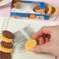 6Pcs/Box Stationery Cute Kawaii Creative Biscuit Eraser Cookie Rubber School Supplies Novelty Lovely Cake Eraser. 