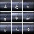 New Fashion 304 Stainless Steel Necklace Butterfly Dolphin Cat Heart Pendant For Women Men Necklace Jewelry 45cm long, 1 Piece. 
