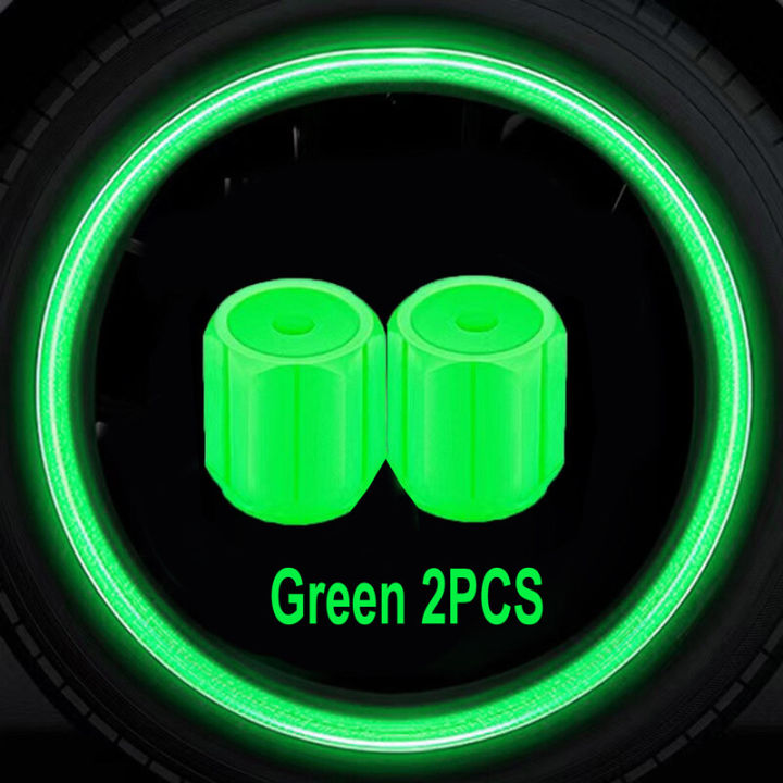 【Miga Plaza】Luminous Tire Valve Caps 6 Colors Car Motorcycle Glowing Valve Cover Car Tire Wheel Hub Styling Tool Auto Accessories