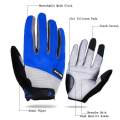 Yoomee 1 Pair Outdoor Men's Full Finger Cycling Gloves Mountain Bike Motorcycle Gloves Long Finger Bicycle Gloves. 