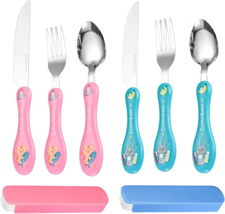 3 pcs Pack Toddler Cutlery, Childrens Cutlery set, Kids Cutlery set, Stainless Steel