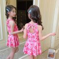 Swimsuit Children Girl Conservative Two-Piece Set Skirt Fashion Baby Swimsuit Toddler Children Teens Girl Hot Spring Swimming Wear. 