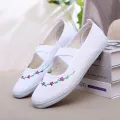 Women's White Shoes Casual Canvas Shoes Women's Gymnastics 61 Performance Shoes Pharmacy Nurse Work Shoes Soft Bottom White Cloth Shoes. 