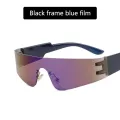 Women's Colorful Sunglasses Men's One-piece Sunglasses Punk Eyewear Trendy Goggles Sport Sunglasses. 