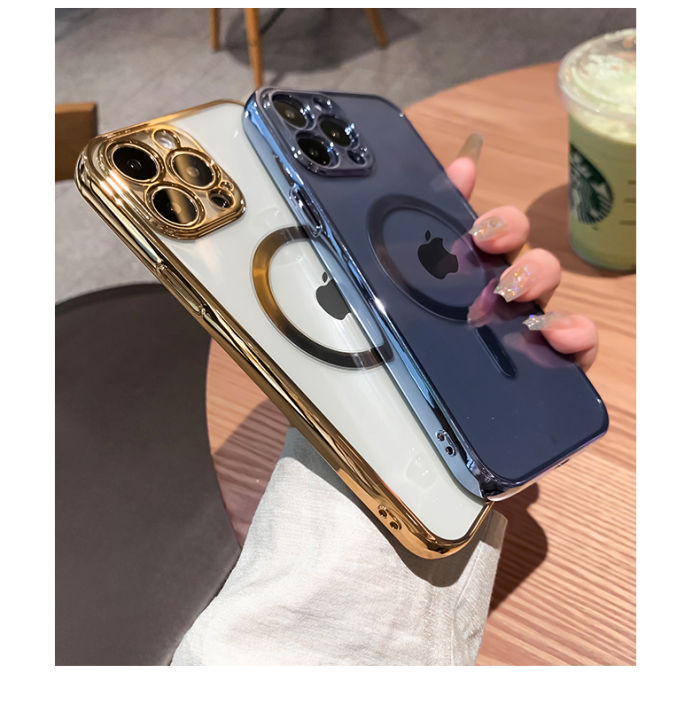 Luxury Plating Case IPhone X/XS Clear Magsafe Style Camera Protection Back Cover For IPhone X/XS