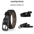 MATEYOYO Fashion Women Belts Retro Belt Elegant Slim Belt Cow Leather Belt Adjustable Girls Ladies Long Straps Waistbands Dress Coat Alloy Buckle Letter Buckle Leisure Belt. 