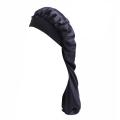 Sleeping Bonnet Faux Satin Solid Color Long Lady Shower Hat. 