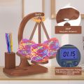 Portable Wooden Yarn Holder for Crocheting with Crochet Box Magnetic Rotation Yarn Spinner Multi-functional Wool Yarn Winder Knitting Accessories. 