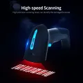 Handheld Wirelress Barcode Scanner 2.4G Wireless BT Wired Three-in-one Scanner High-speed CDD Code Reader for Supermarket Store. 