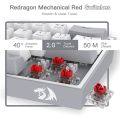 Redragon K617 FIZZ 60% RGB Gaming Mechanical Keyboard – Linear Red Switches | White / Grey. 