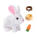 Trendiq Realistic Movements Plush Bunny Interactive Walking Bunny Toy with Realistic Sounds Educational Plush Rabbit Doll for Kids Cute Fun Gift for Children in Asia Electric Plush Rabbit Toy. 