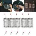 5pcs Fishing Cage, Feeder Basket Holder, Coarse Lure Feeder Gear Fishing Tackle Accessories , M. 