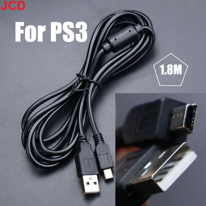 JCD USB Charge Cable For PS3 Wireless Game Controllers With Ring 1.8M Cable For PS3 Controller Charing Cord Wire Line