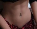 Titanium Steel Round Globe Belly Dance Spike Basic Belly Button Ring Spike for Piercing. 