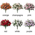 Bridal Bouquets Home Decoration Party Supplies Floral Arrangement Artificial Eucalyptus Rose Simulation Plants Leaves Lifelike Flowers. 