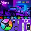 Auoyo LED Strip Lights RGB LED Lights String Lighting Flexible Strip Light APP Music Control Lamp Outdoor IP65 Waterproof Indoor Hotel TV Background Christmas Home Party Birthday Decoration 2M/5M. 