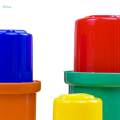 Stacking Cups Toy Educational Learning Toys for Colorful Set of 5 Stackable. 