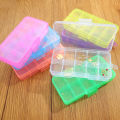 1 PC 10 cells Grid Adjustable Transparent Plastic Storage Box Earrings Jewelry Box. 