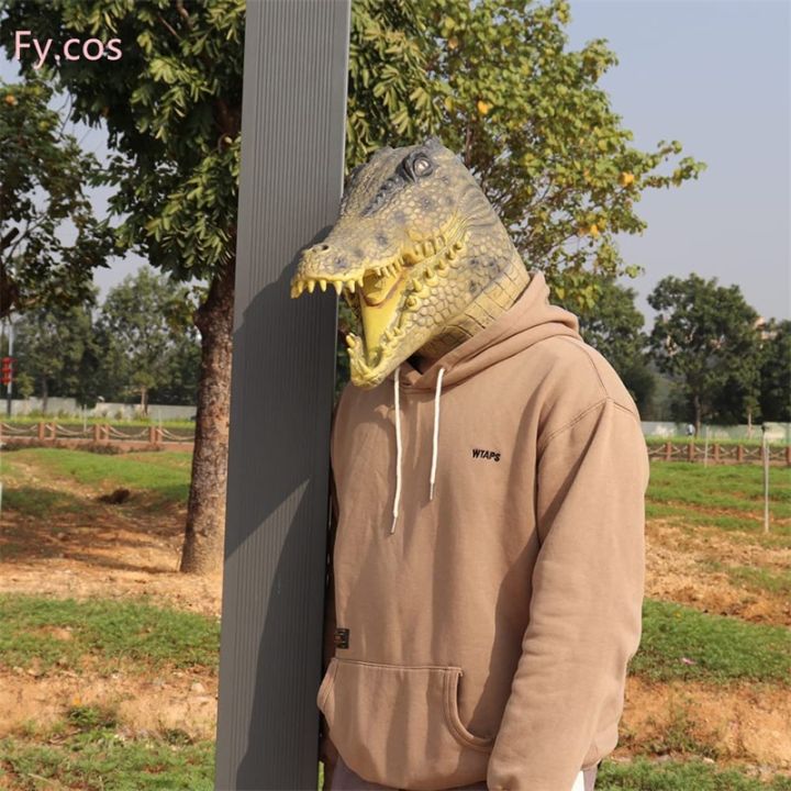 Alligator%20Mask%20Masquerade%20Party%20Adult%20Latex%20Reptile%20Animal%20Full%20Face%20Helmet%20Halloween%20Carnival%20Cosplay%20Crocodile%20Costume%20for%20Men%20-%20Image%203