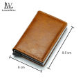 LouisWill Card Holder Men Wallet Money Bag Male Vintage Black Short Purse PU Leather Fashion Wallets Slim Thin Wallets. 