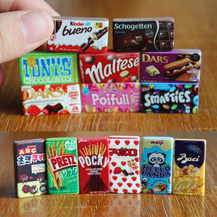 1/6 Scale Cute Mini Snack Chocolate Model Play Dollhose Miniature Food ...