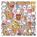 20/40pcs Milk and Mocha Stickers Lovely Bear Couple Stickers for Laptop Scrapbook Journal Kids Girls Boys Stickers. 