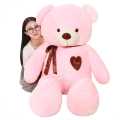 Ribbon Teddy Bear - Light Pink - 4.5 Feet. 