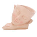 BHDK Resin Flower Pot Vase Modern Design Cute Face Shape Flower Pot Modern. 