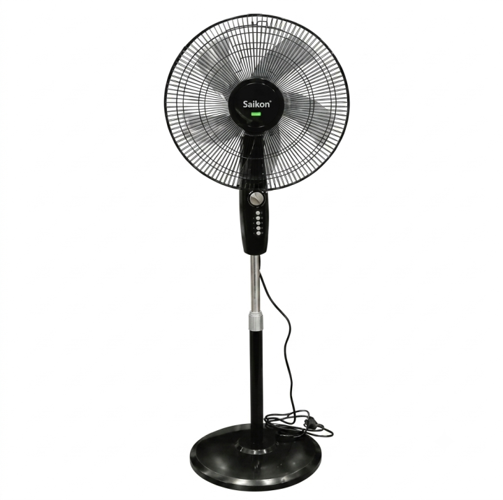 Saikon Stand Fan 16" | Skfs-1566 with 1 year warranty 5 Blades Top Quality Pedestal Fan