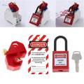 3Pcs Set Circuit Breaker Lockout Electrical Safety Device Kit Red CB-01. 
