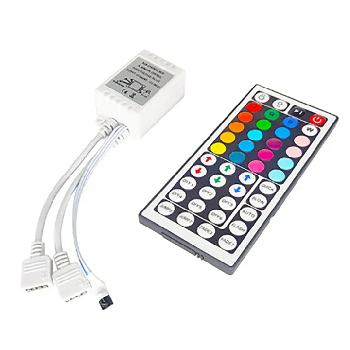 Led Controlle Box 4X LED Strip RGB Control Box with Remote 44Keys RGB Control Box 44Key ...