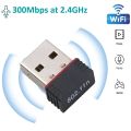 High speed Mini USB WiFi Wireless Adapter High speed Network Card 300Mbps 802.11 ngb for Windows 2000 / XP / Vista / WIN7 / 8 /10/11 /Linux / Mac OS PC Laptop USB WIFI antenna. 