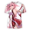 Genshin impact Yae Miko graphic t shirt men women T-shirts casual fashion sexy short sleeve Harajuku summer fashion tops tee Y2K. 